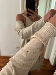 ABITO A COSTINE + CARDIGAN GLITTER