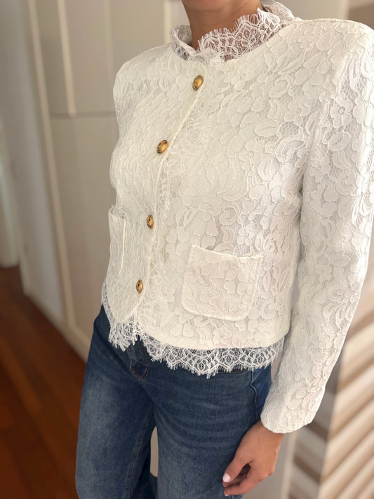 GIACCA RIVESTITA IN PIZZO