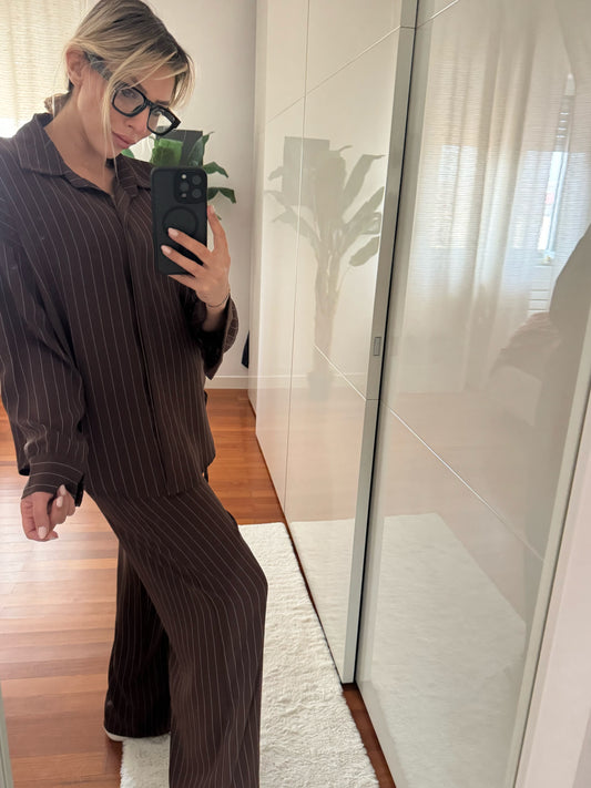 COORDINATO GESSATO MARRONE