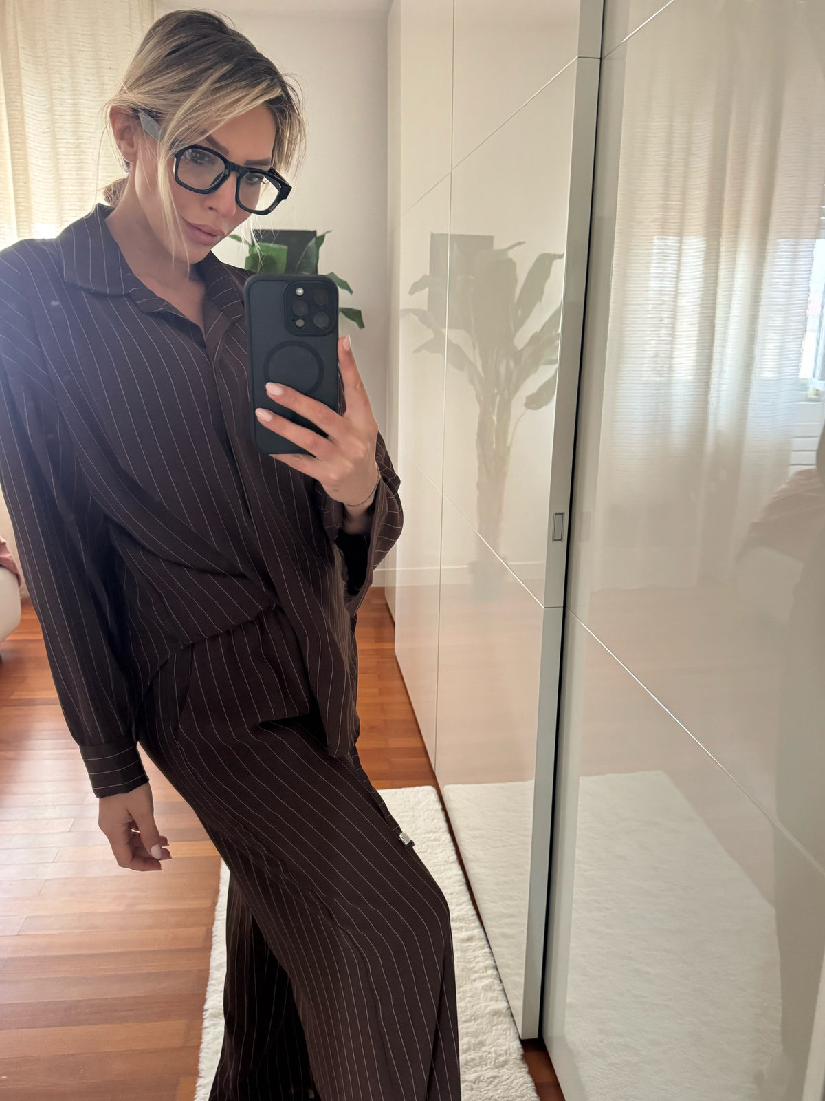 COORDINATO GESSATO MARRONE