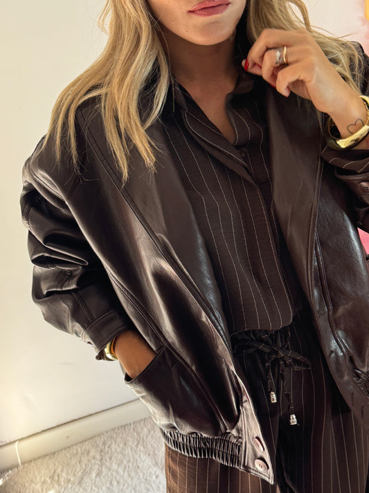 GIACCA IN ECOPELLE FODERATA