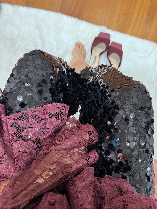 PANTALONE BALLON IN PAILLETTES