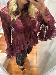 CAMICIA ROMANTICA COMPLETAMENTE IN PIZZO