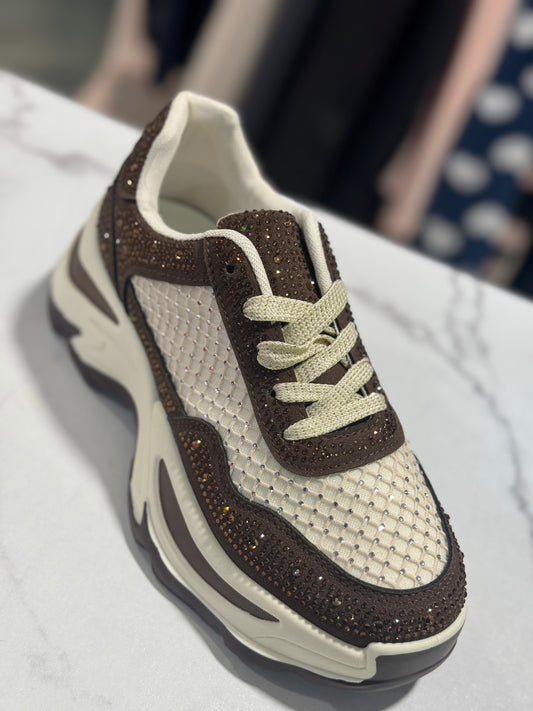 SNEAKERS SWAROSKY BROWN