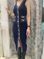 ABITO ELISABETTA ELASTICIZZATO BLU