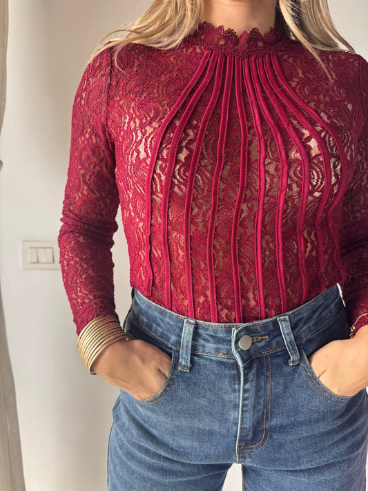 BODY IN PIZZO BORDEAUX