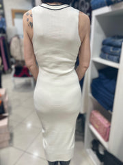 ABITO ELISABETTA ELASTICIZZATO BIANCO