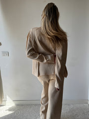 COORDINATO RIGATO BEIGE